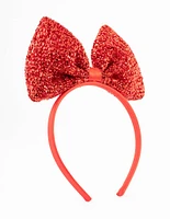 Kids Fabric Statement Sparkle Bow Headband