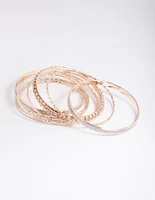 Rose Gold Glitter Cupchain Bangle Pack