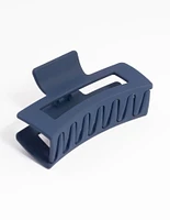 Navy Large Coated Box Claw Clip