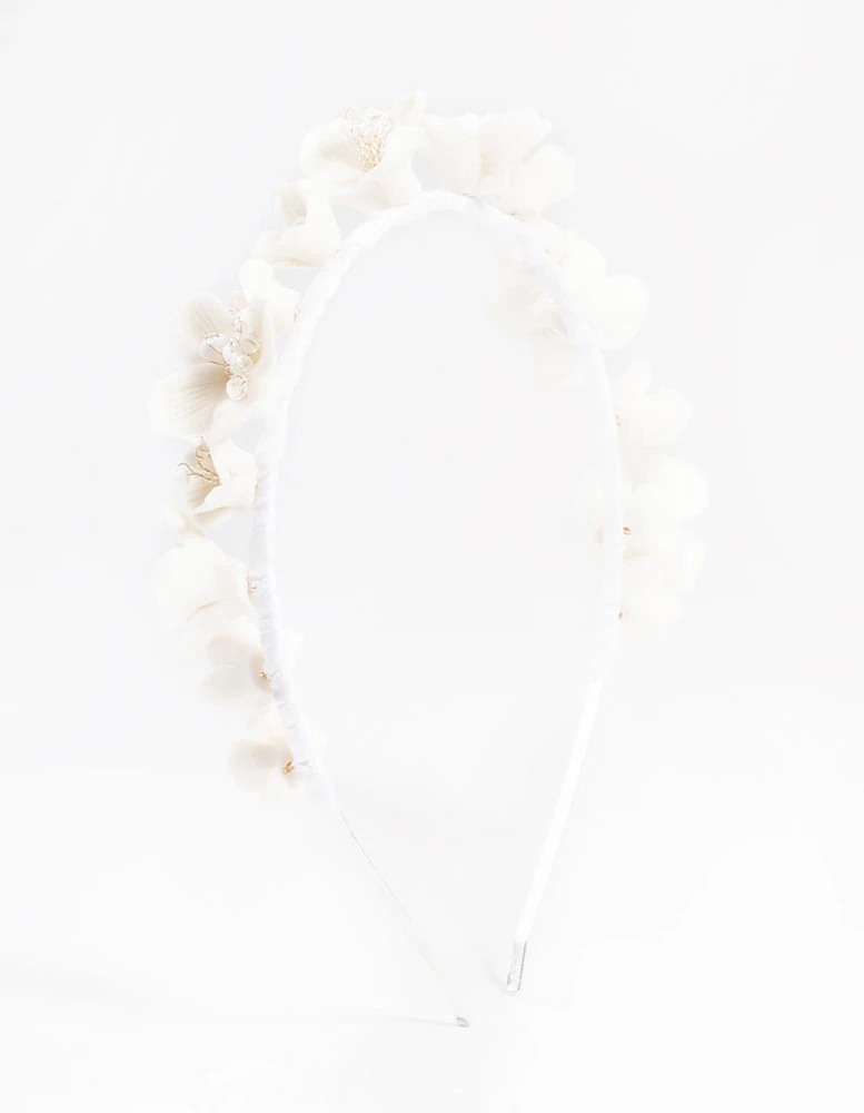 White Flower Headband