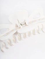 White Acrylic Triangle Cut Out Claw Clip