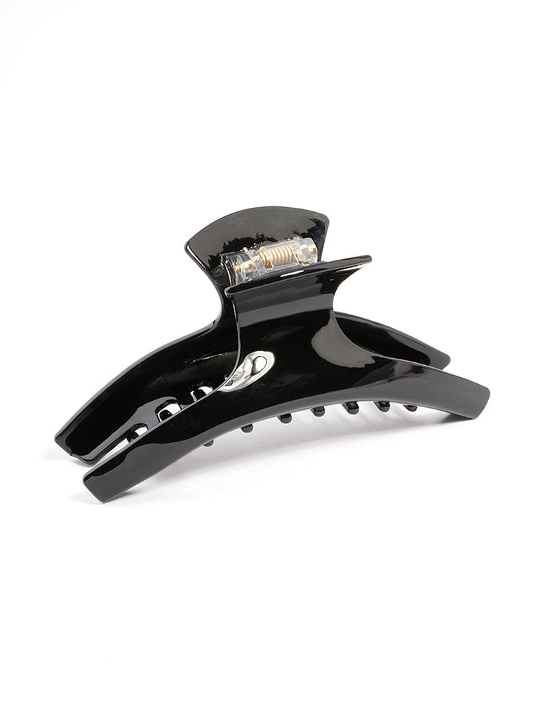 Black Concave Hair Claw Clip