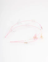 Kids Glitter Butterfly Headband 2-Row