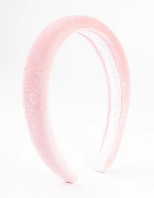 Kids Fabric Basic Pink Padded Headband