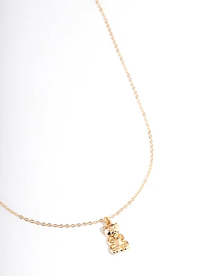 Gold Metal Candy Bear Necklace