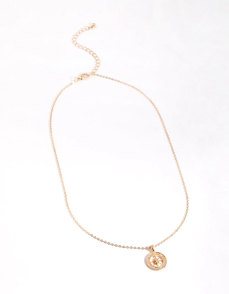 Gold Celestial Compass Necklace