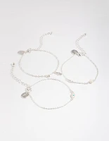 Silver Hamsa & Evil Eye Bracelet Pack