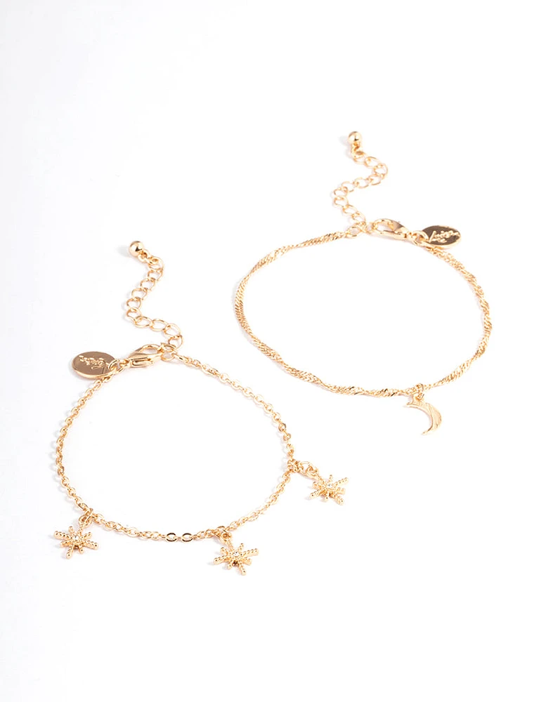 Gold Twist Celestial Bracelet Pack