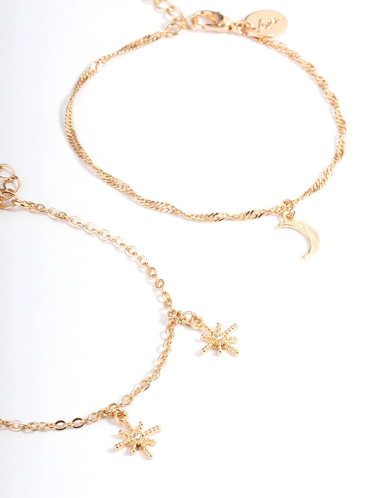 Gold Twist Celestial Bracelet Pack