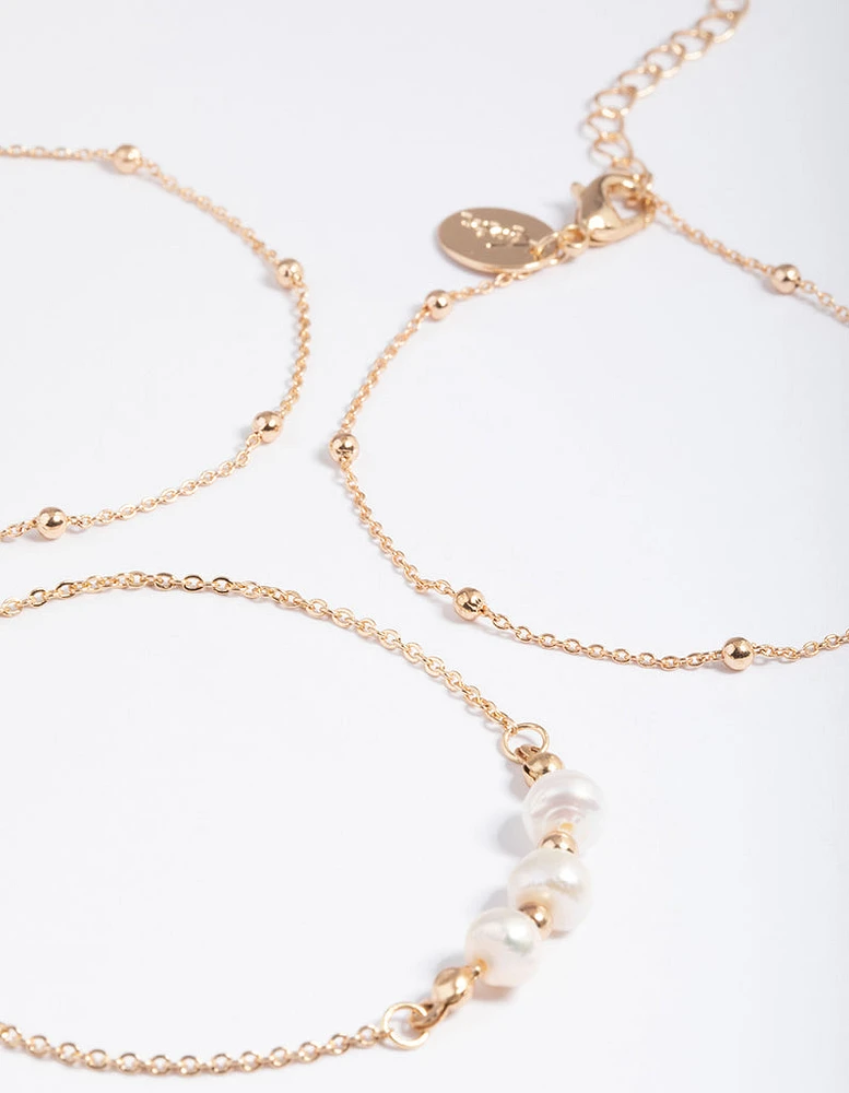 Gold Classic Pearl Bracelet Pack