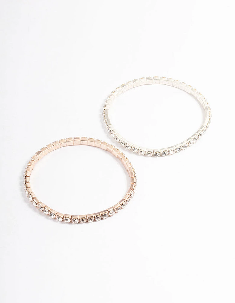 Mixed Metal Cupchain Bracelet Pack