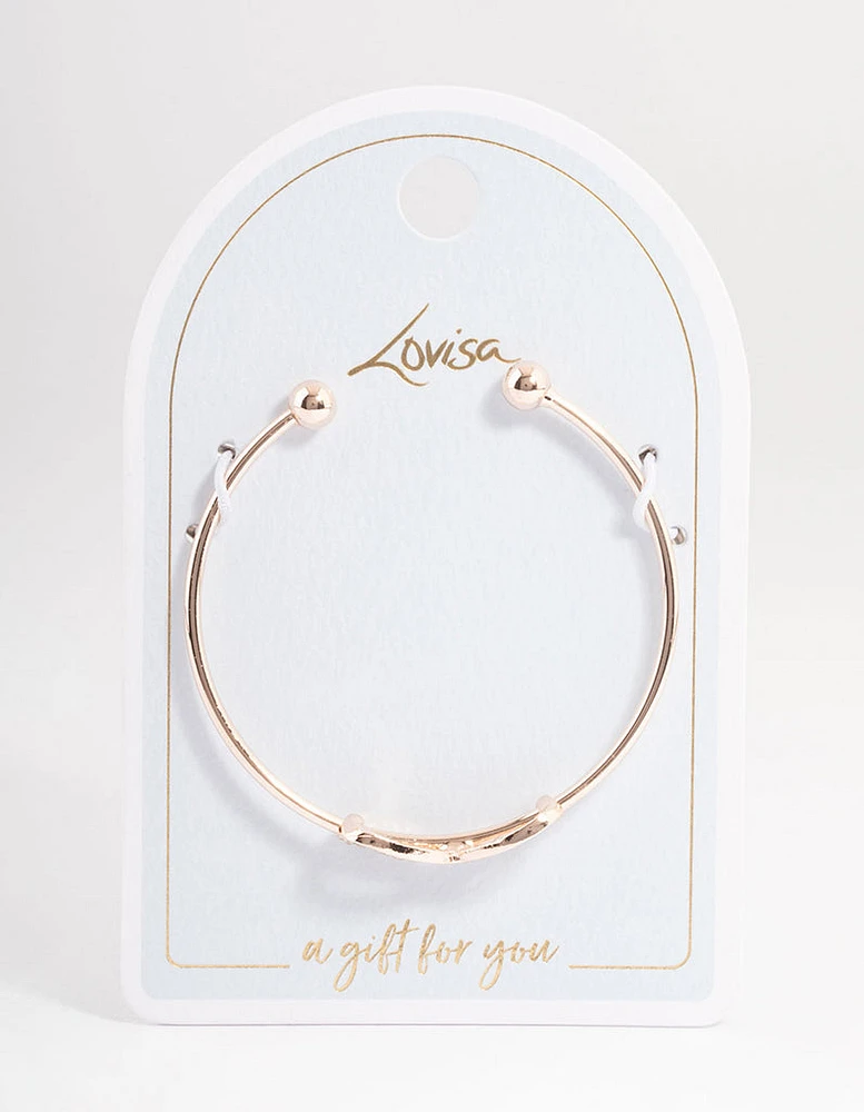 Rose Gold Infinity Open Cuff Bracelet