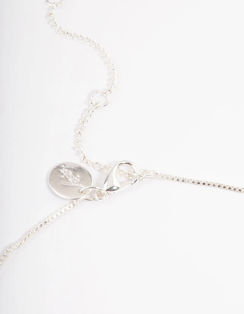 Silver Plated Cross Box Chain Necklace