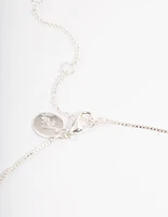 Silver Plated Cross Box Chain Necklace