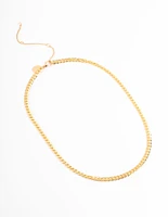 Gold Plated 4mm Herringbone Chain Necklace