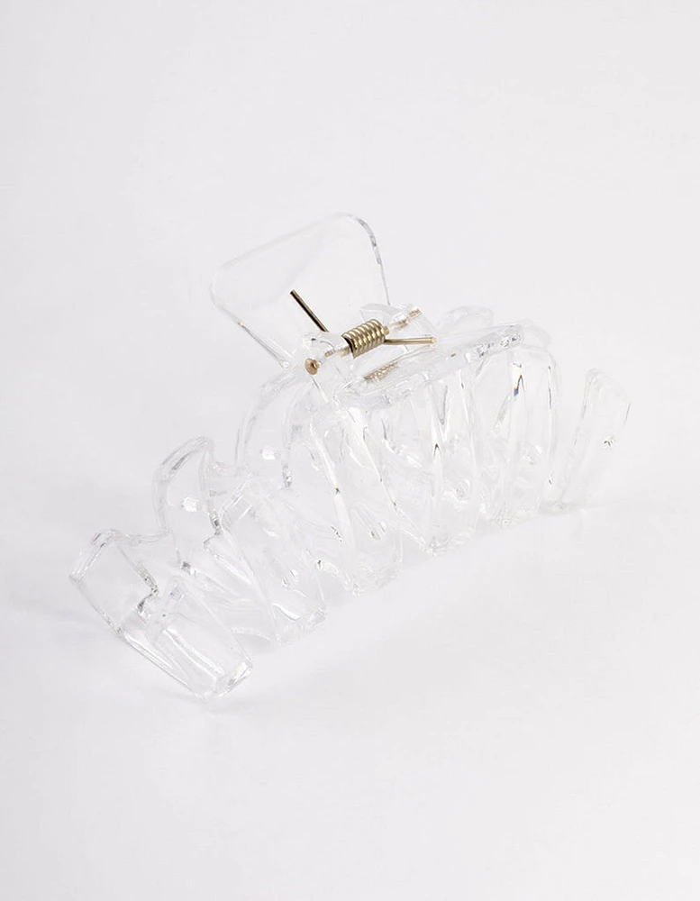 Clear Zig Zag Hair Claw Clip