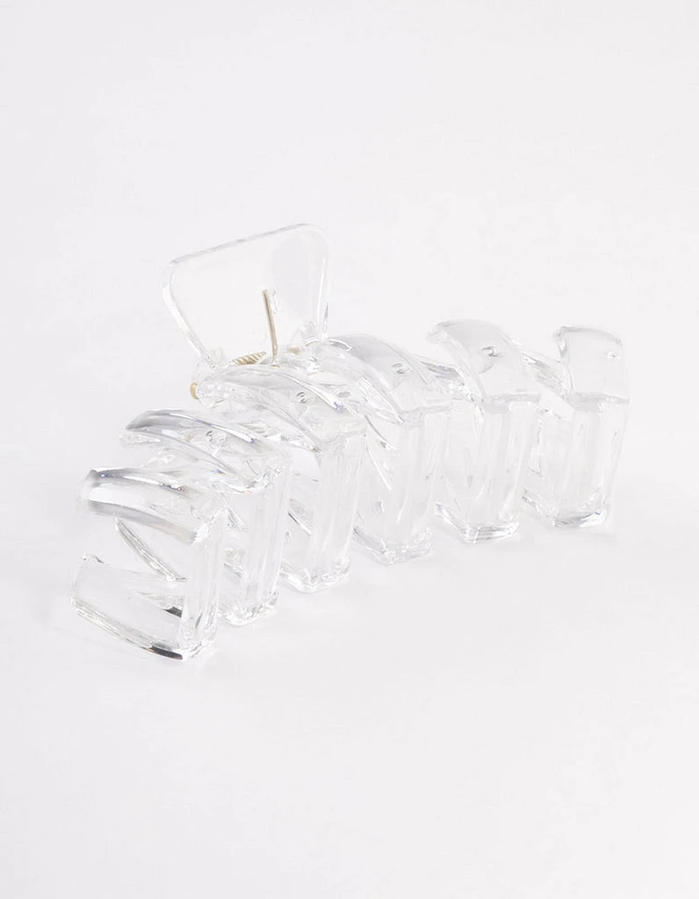 Clear Zig Zag Hair Claw Clip