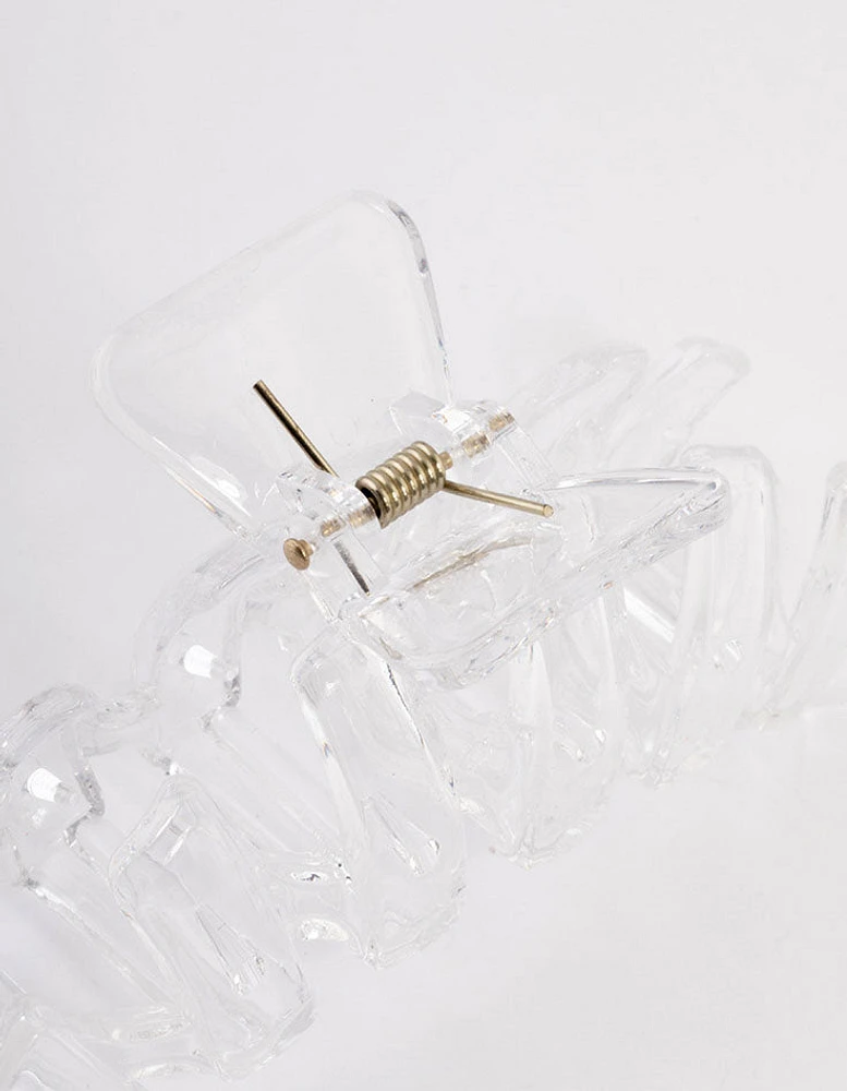 Clear Zig Zag Hair Claw Clip