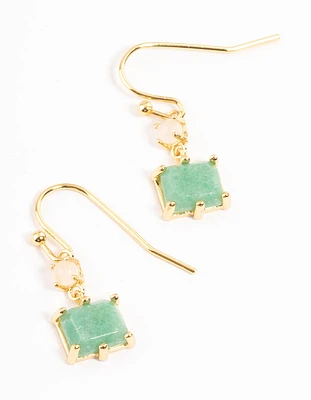 Gold Plated Watermelon Mini Drop Earrings