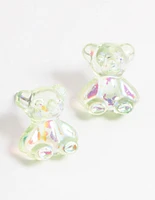 Acrylic Candy Bear Stud Earrings