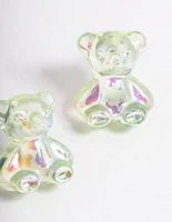 Acrylic Candy Bear Stud Earrings