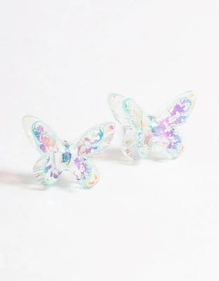 Acrylic Candy Butterfly Stud Earrings