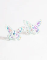 Acrylic Candy Butterfly Stud Earrings