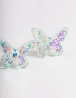 Acrylic Candy Butterfly Stud Earrings