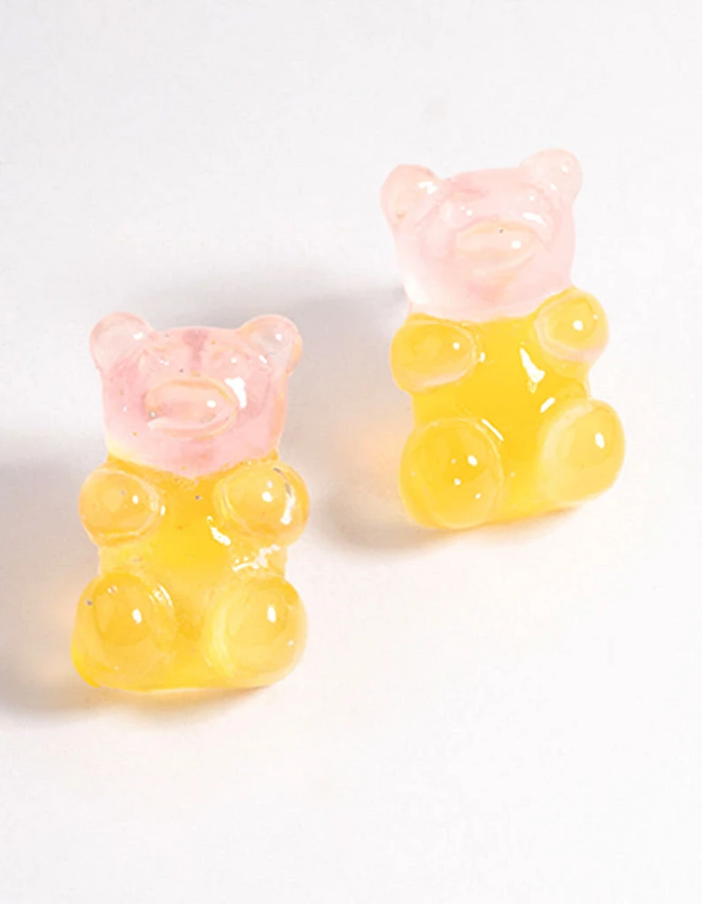 Ombre Teddy Stud Earrings