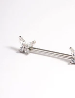 Surgical Steel Butterfly Nipple Bar