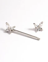 Surgical Steel Butterfly Nipple Bar