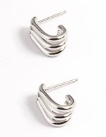 Surgical Steel Triple Illusion Hoop Earrings