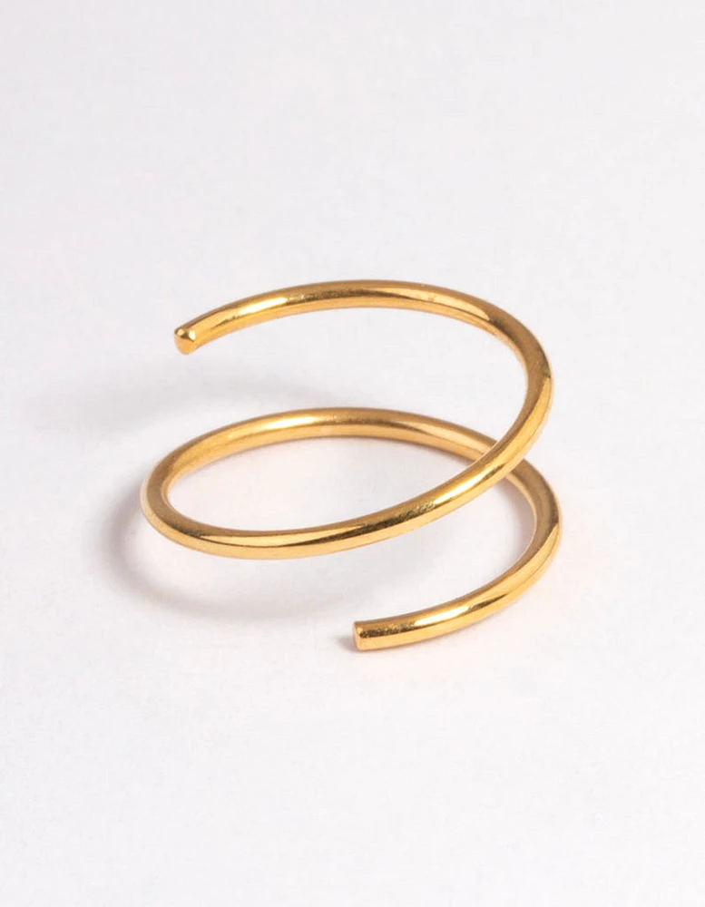 Gold Plated Surgical Steel Double Twist Nose Ring