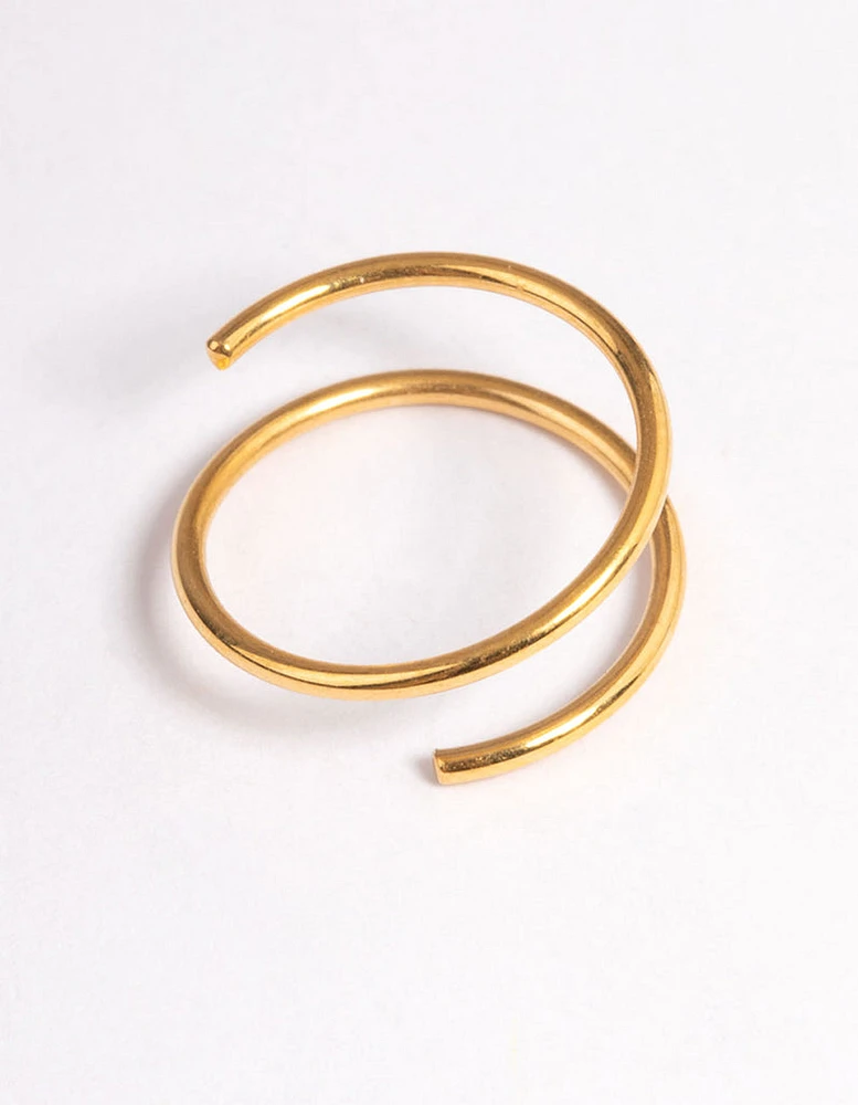 Gold Plated Surgical Steel Double Twist Nose Ring