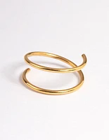 Gold Plated Surgical Steel Double Twist Nose Ring