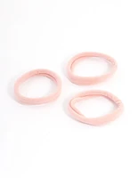 Blush Fabric Hair Tie Pack