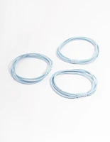 Blue Fabric Hair Tie Pack