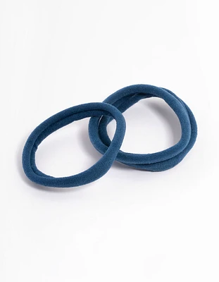 Navy Fabric Hair Tie Pack