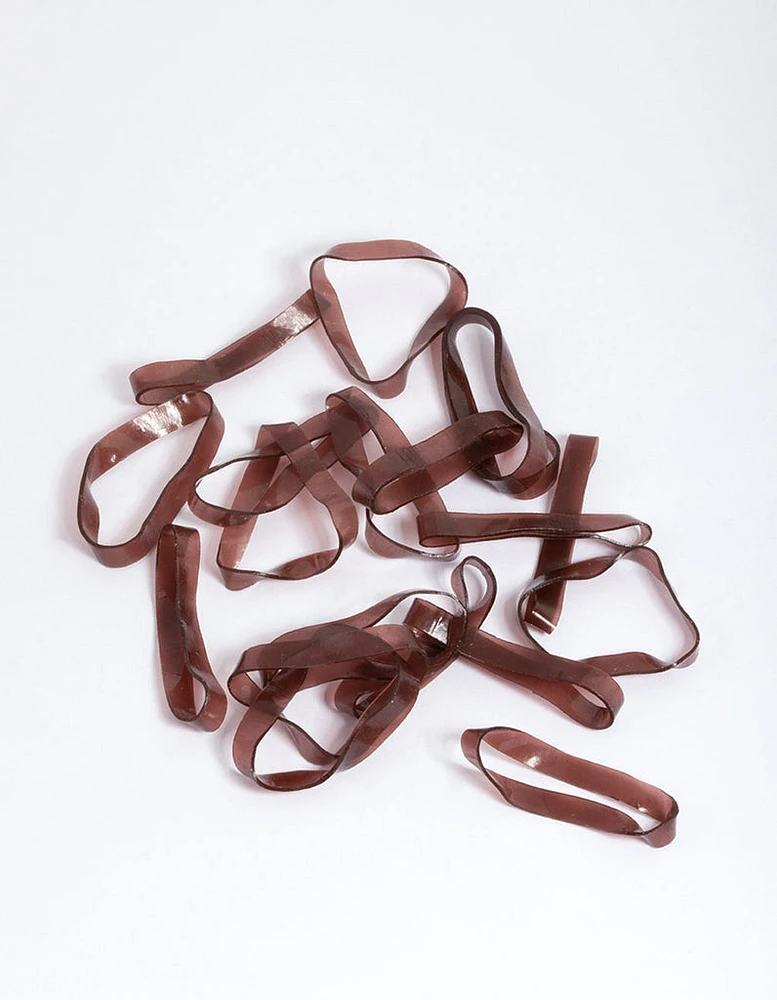 Brown Mini Hair Elastics 60-Pack