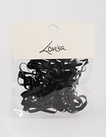 Black Mini Hair Elastics 60-Pack