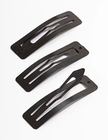 Coated Black Large Rectangle Snap Clip Pack