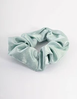 Blue Fabric Satin Scrunchie