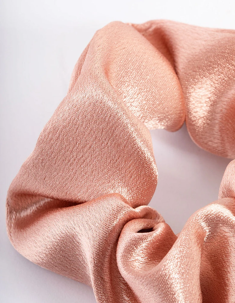 Blush Fabric Satin Scrunchie