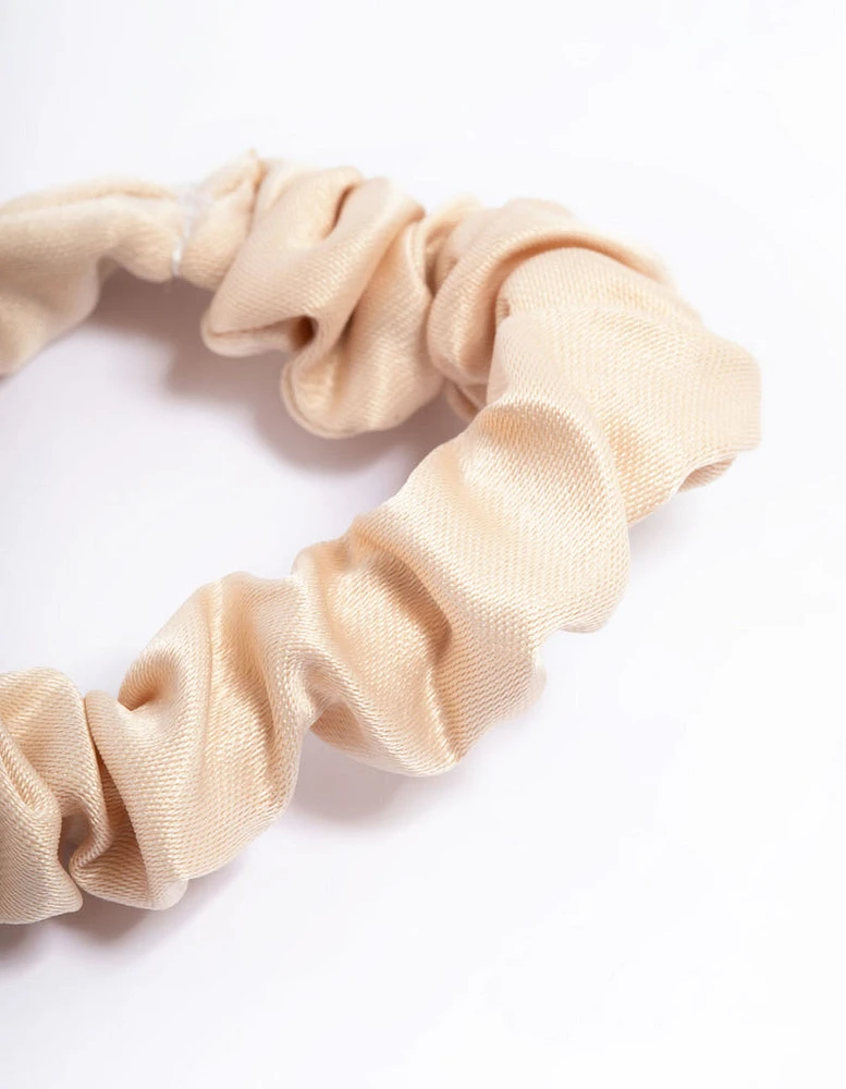 Neutral Fabric Narrow Scrunchie