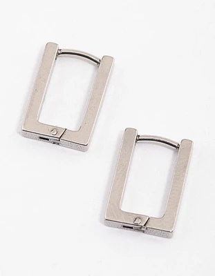 Surgical Steel Rectangle Hoop Earrings