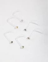 Surgical Steel Assorted Nose Studs 6-Pack