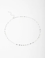 Sterling Silver Mirror Link Choker