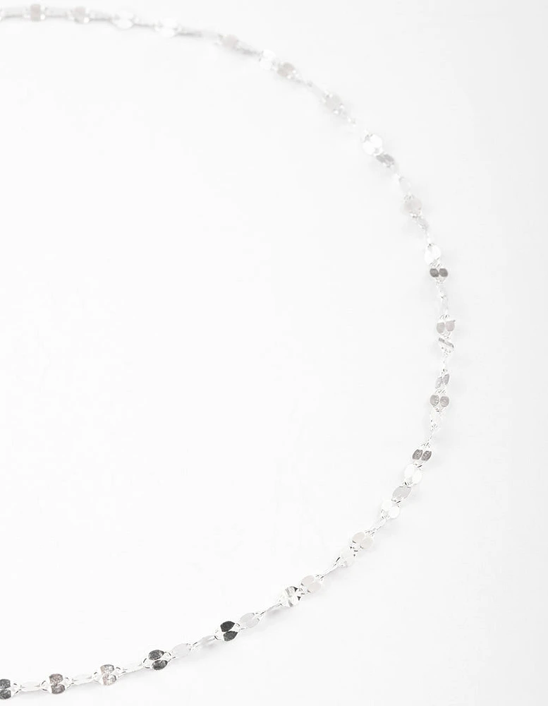 Sterling Silver Mirror Link Choker