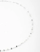 Sterling Silver Mirror Link Choker