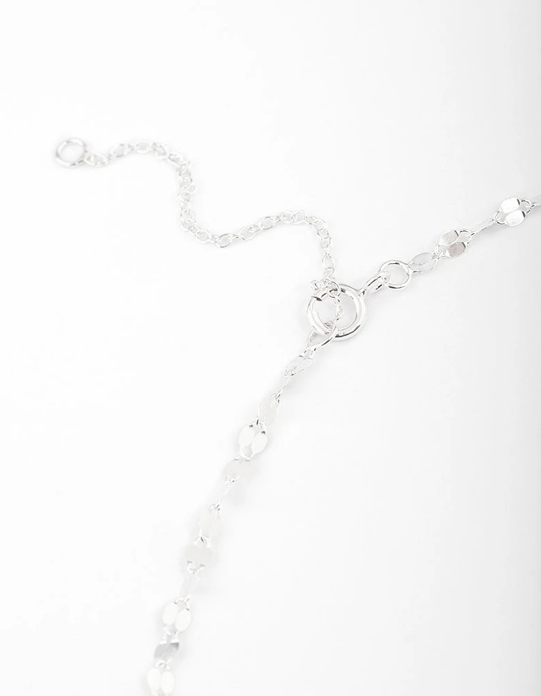 Sterling Silver Mirror Link Choker